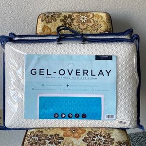 2 Gel Overlay Comfort Memory Foam Pillows